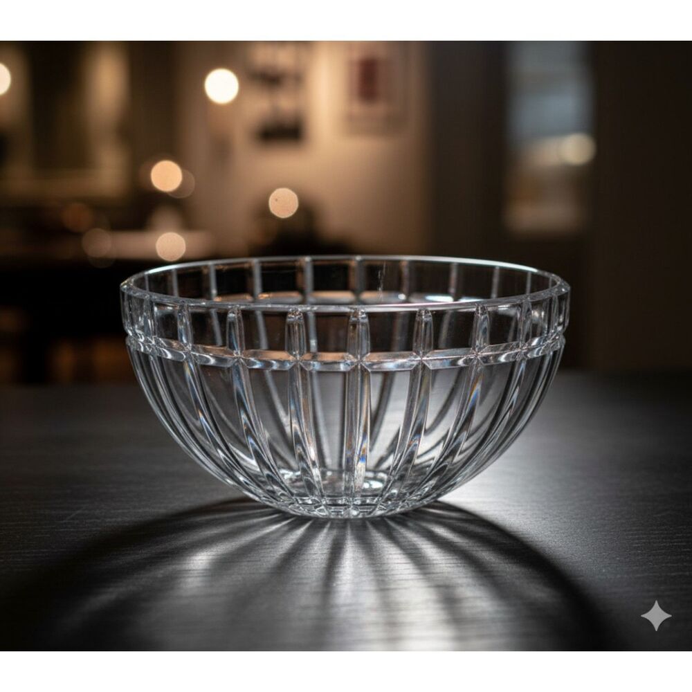 Stunning Mikasa Crystal Reflections Centerpiece Or Serving Bowl 9 x 5.5"